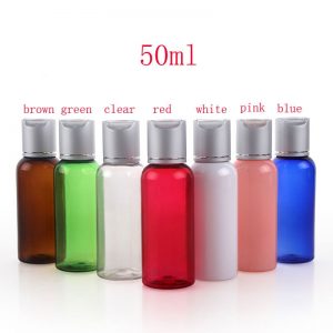 50ml colored care cosmetic plastic bottles with disc top cap 50ml colored care cosmetic plastic bottles with disc top cap